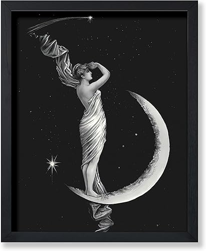 Miniatura 47 de Poster Master Vintage Alcanzando la Luna Póster - Impresión Retro de Luna Creciente - Arte Celestial de Pared - Regalo para Hombres y Mujeres -