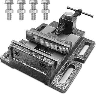 Drill Press Vise, Quick Release Bench Vise 5", Industrial Vise Clamp - 5.12" Jaw Opening, 4.84" Jaw Width - Heavy Duty Vice for Drill Press, Benchtop, Woodwork, Milling Machine,etc
