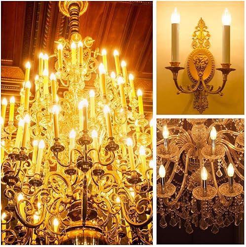 Miniatura 6 de Energetic - Bombillas LED B10 E12 para candelabros equivalentes a 60 W, bombillas LED regulables, blanco suave 2700K, 500 lúmenes, 5 W CRI 80+,