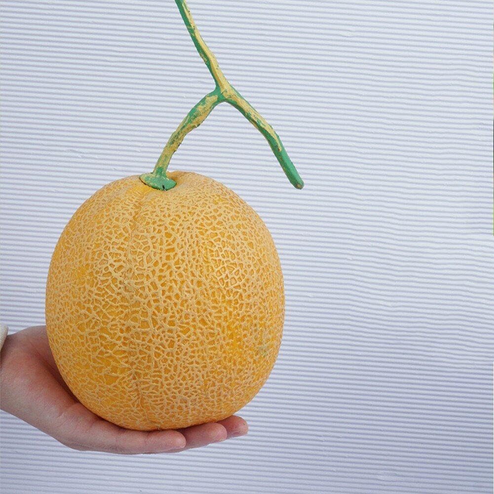 Melón Artificial De Plástico - Simulación Realista De Fruta Para Decoración, Dibujo O Fotografía (27 Cm)