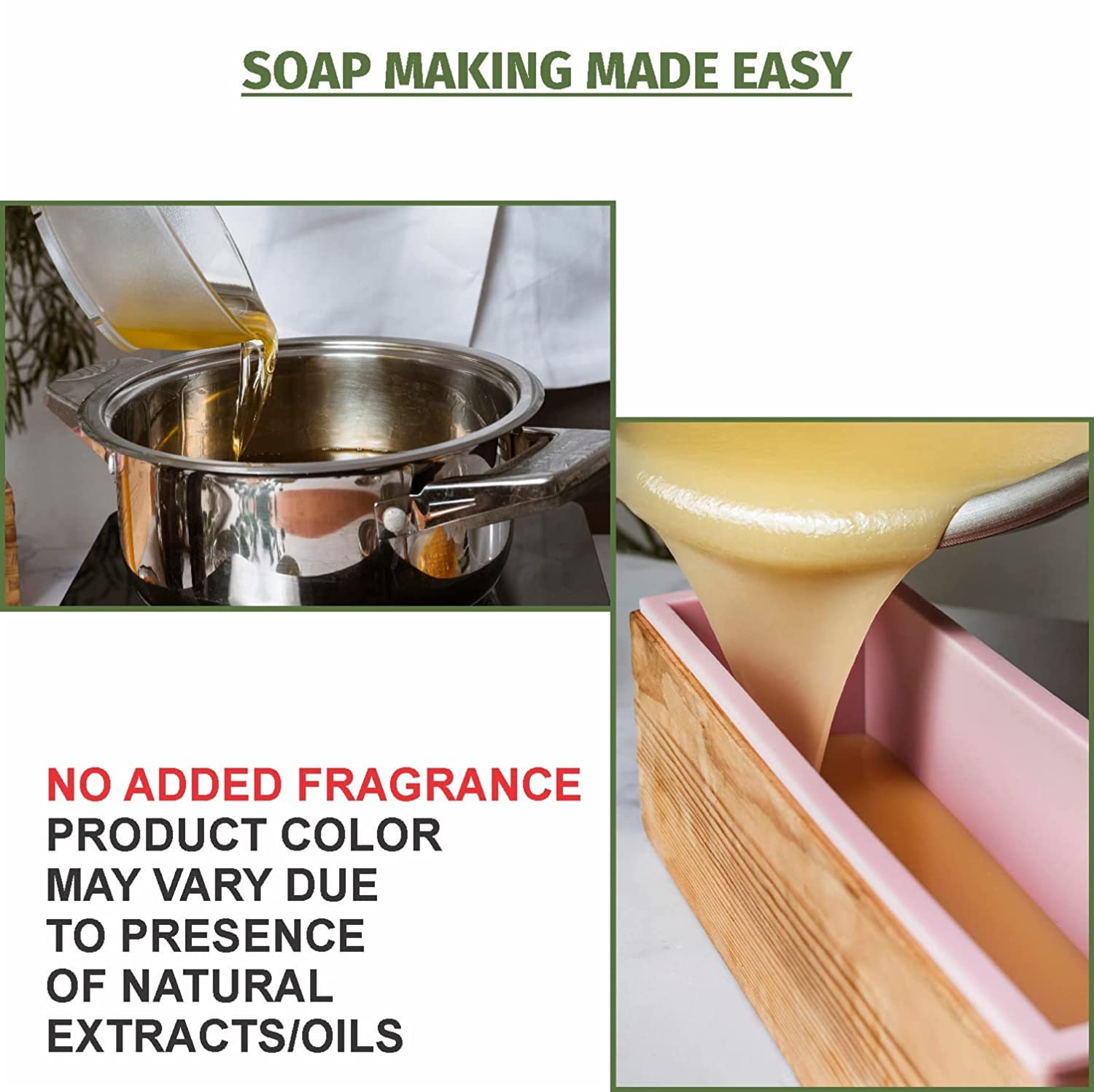 jilra Melt and Pour Soap Base, Charcoal, 1 kg 3
