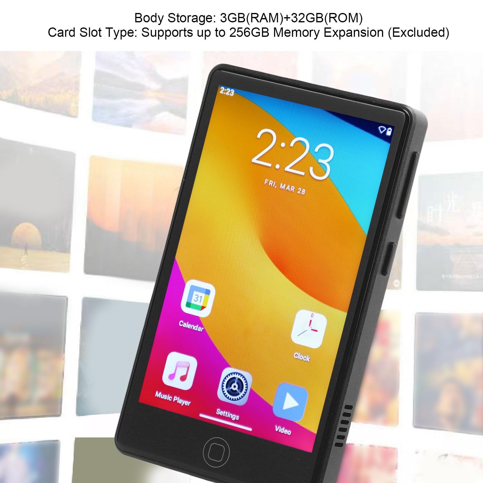 Pongnas Lettore MP3 con Touchscreen HD da 4 Pollici, WiFi 5.0, HiFi