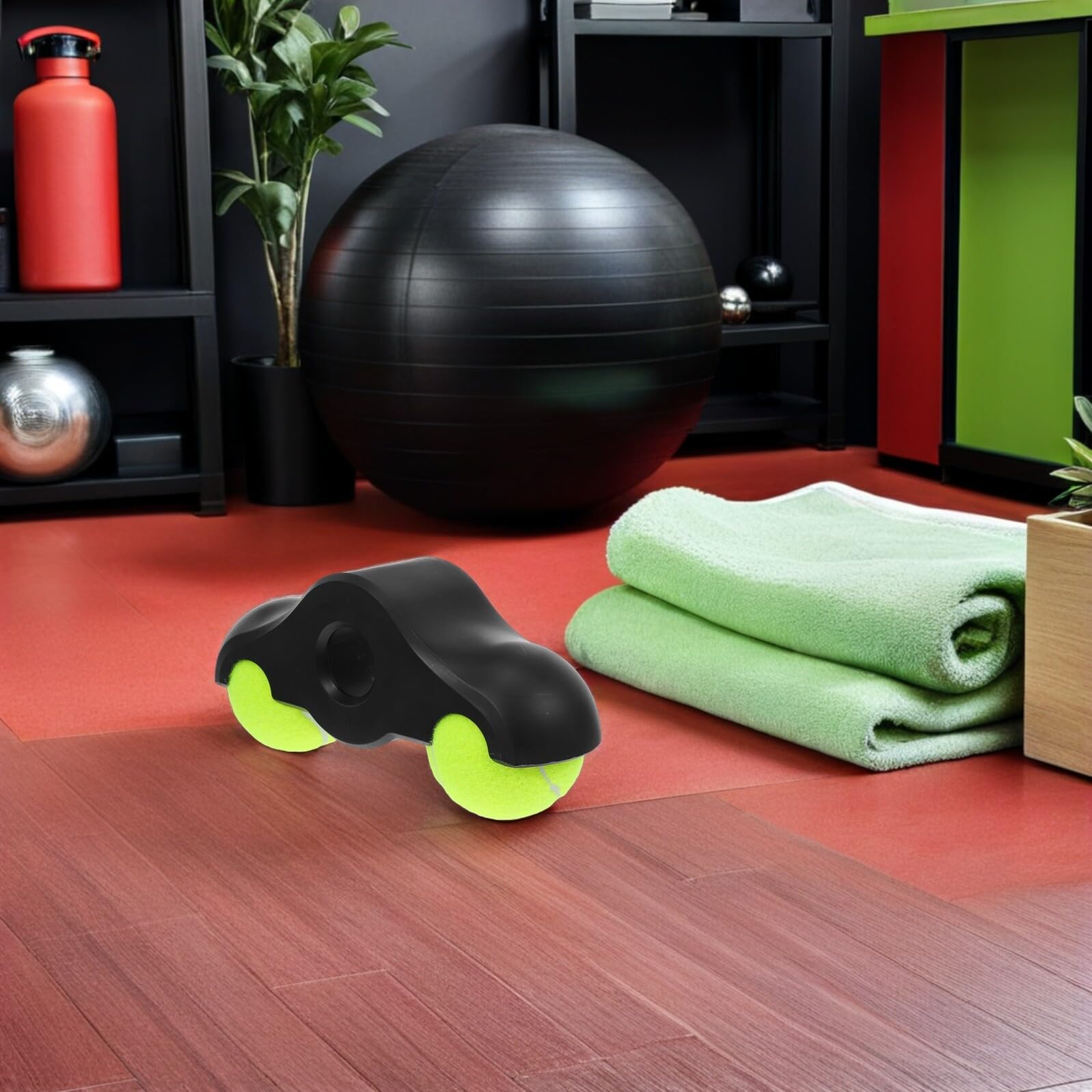 ORFOFE 4 Sztuki Adaptery Do Pedałów Rowerowych Snap Rocker Feet z Piłkami Tenisowymi Antypoślizgowe Akcesoria Stabilizujące Do Trenażerów Rowerowych Stacjonarnych Sprzęt Ćwiczeń Cycling
