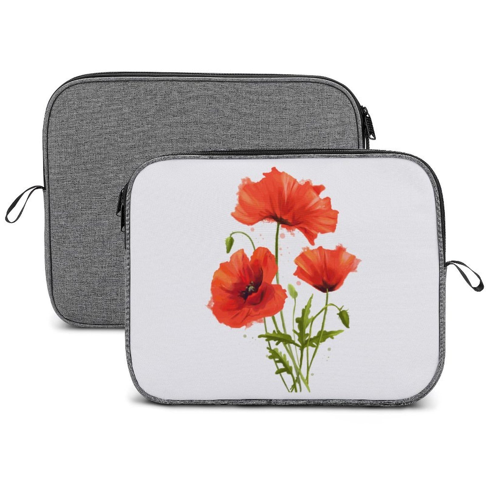 Funda para portátil de 14 pulgadas ligera con protector acolchado de amapola 8