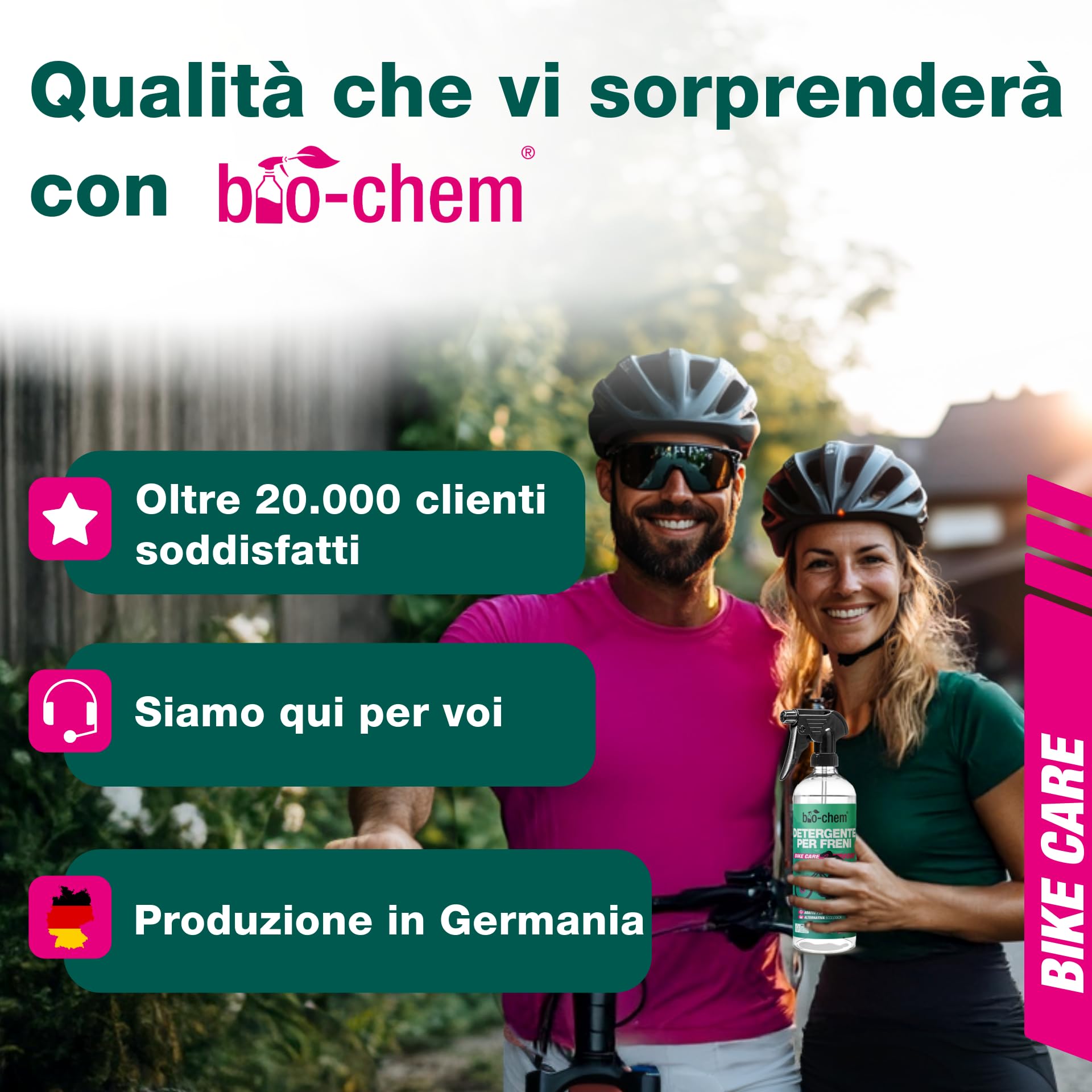 bio-chem - Detergente per freni 3 x 750ml + panno in microfibra - Manutenzione di biciclette, MTB, e-bike, moto, auto - Detergente e sgrassante per impianti frenanti bici da strada, elettriche
