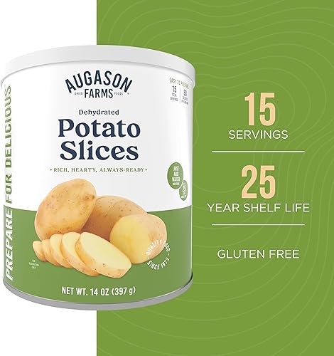 Miniatura 2 de Augason Farms - Lata de rebanadas de papa deshidratadas, suministro de alimentos de emergencia, comidas diarias (el empaque puede variar)