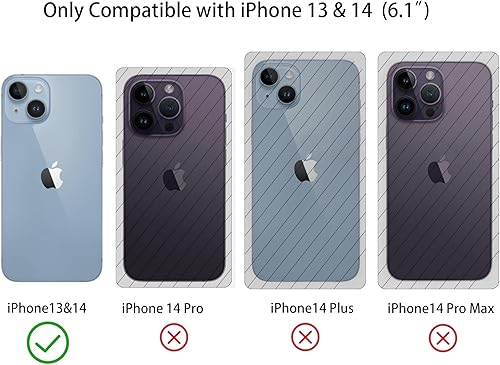 Miniatura 2 de Funda de running para iPhone 14 y iPhone 13 con clip para cinturón y vidrio templado, resistente a prueba de golpes, antideslizante, para Apple