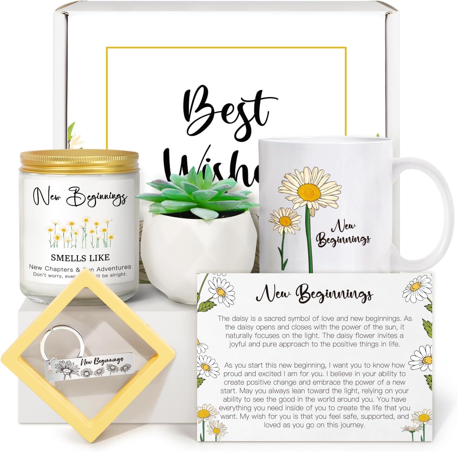New Beginnings Box Gifts for Women, Farewell Gifts For Coworkers, Self, New Job Going Away Break Up Divorce Goodbye Good Luck Gift Basket, Self Care Gifts for Women Her Best Friends Sister Mom