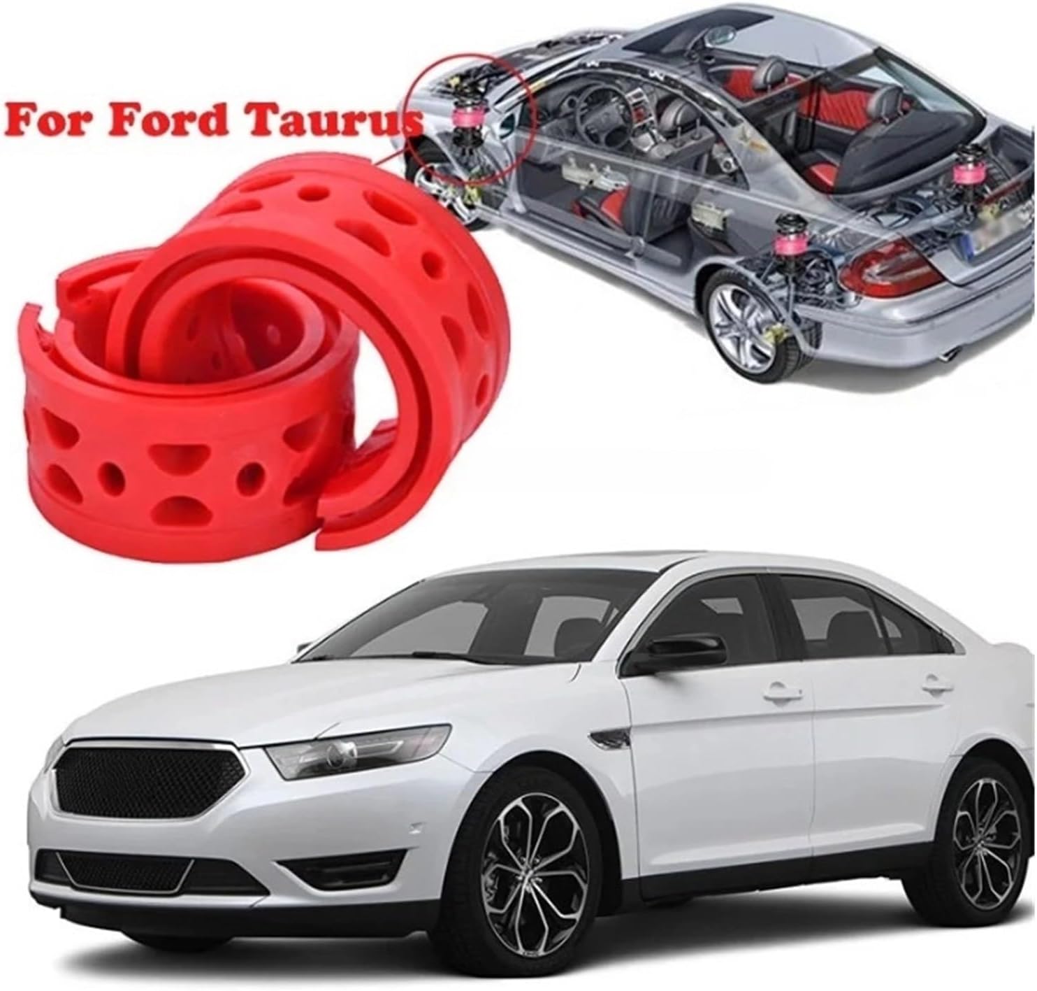 LAIYON フォードトーラス用フロント/リア車の自動車ショックアブソーバースプリングバンパーパワークッションバッファ(Front)