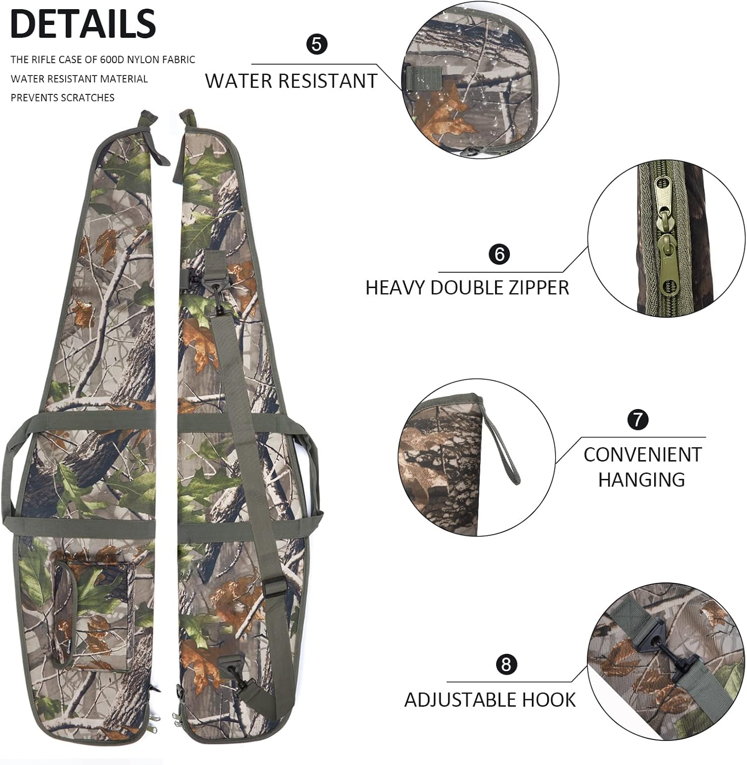 Soft Scoped Rifle Case, Tactical Gun Bag for Shotgun with Handle, Adjustable Shoulder Straps, Firearm Accessory Pocket, Available Length