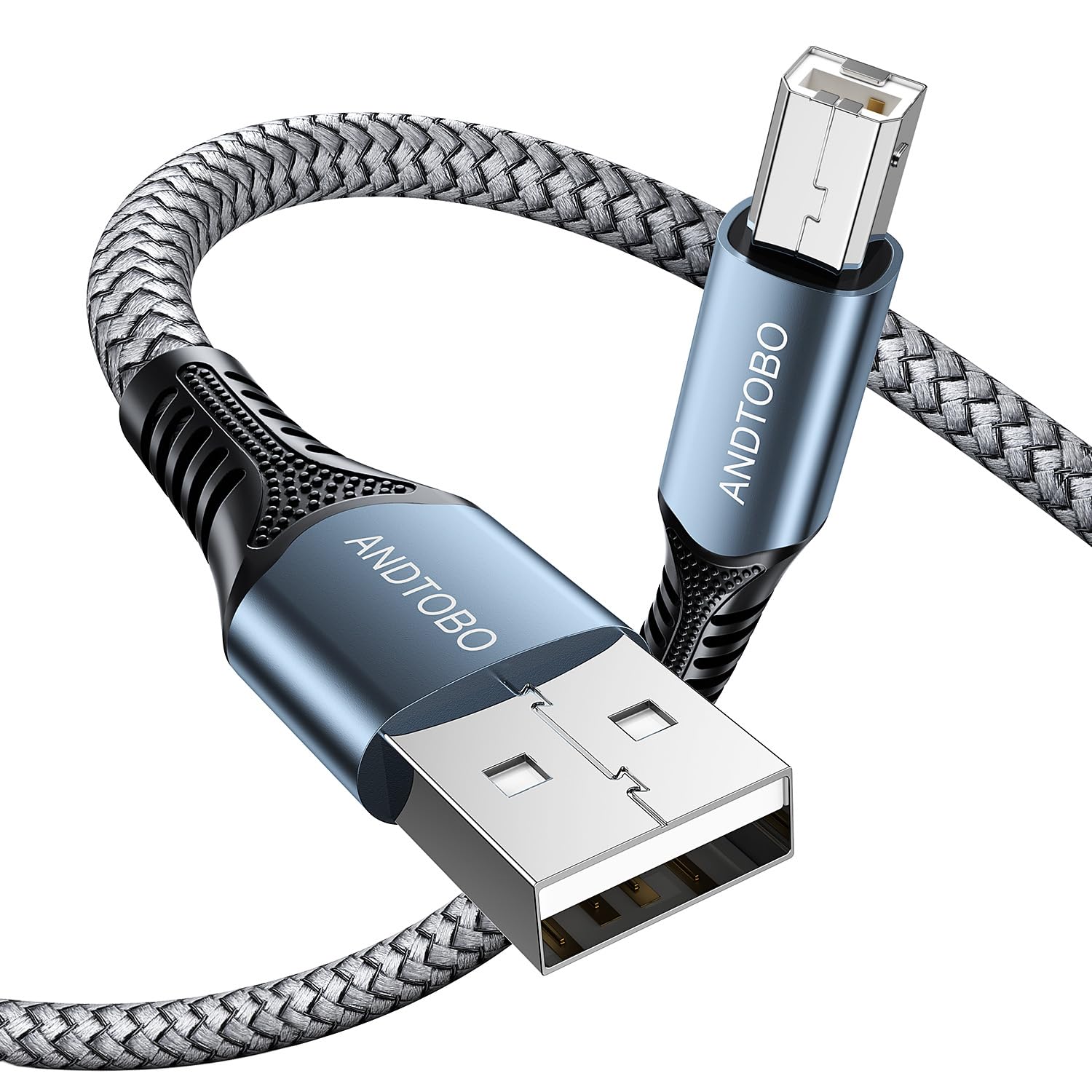 Cable de impresora USB 【5 M】, cable USB 2.0 tipo B USB A a USB B Printer Cable escáner compatible con HP/Canon/Epson/Brother/Dell/Lexmark/Xerox