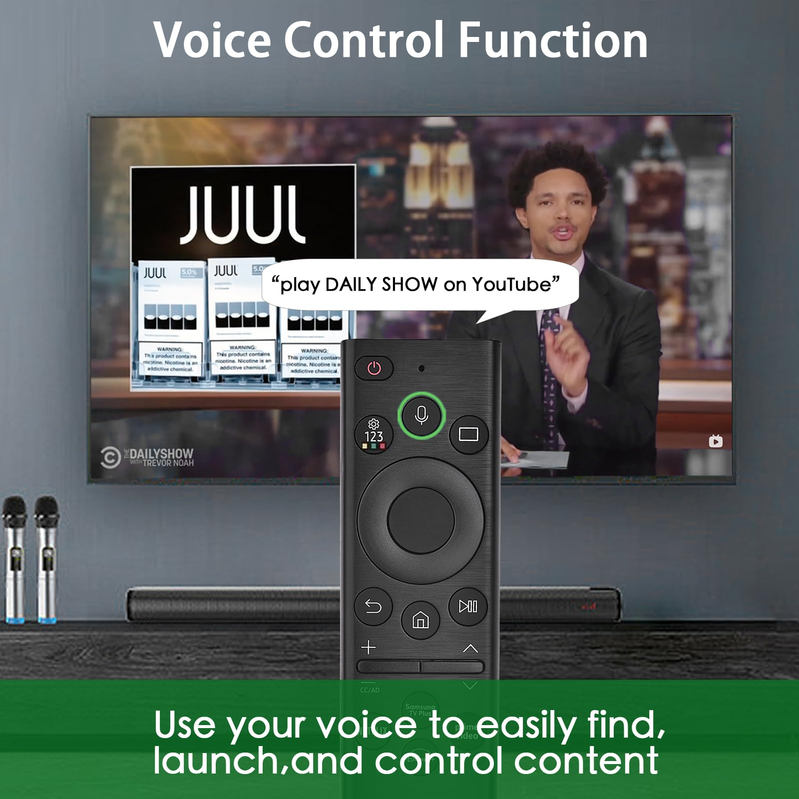 Repuesto para control remoto de TV Samsung, para control de voz Samsung TV