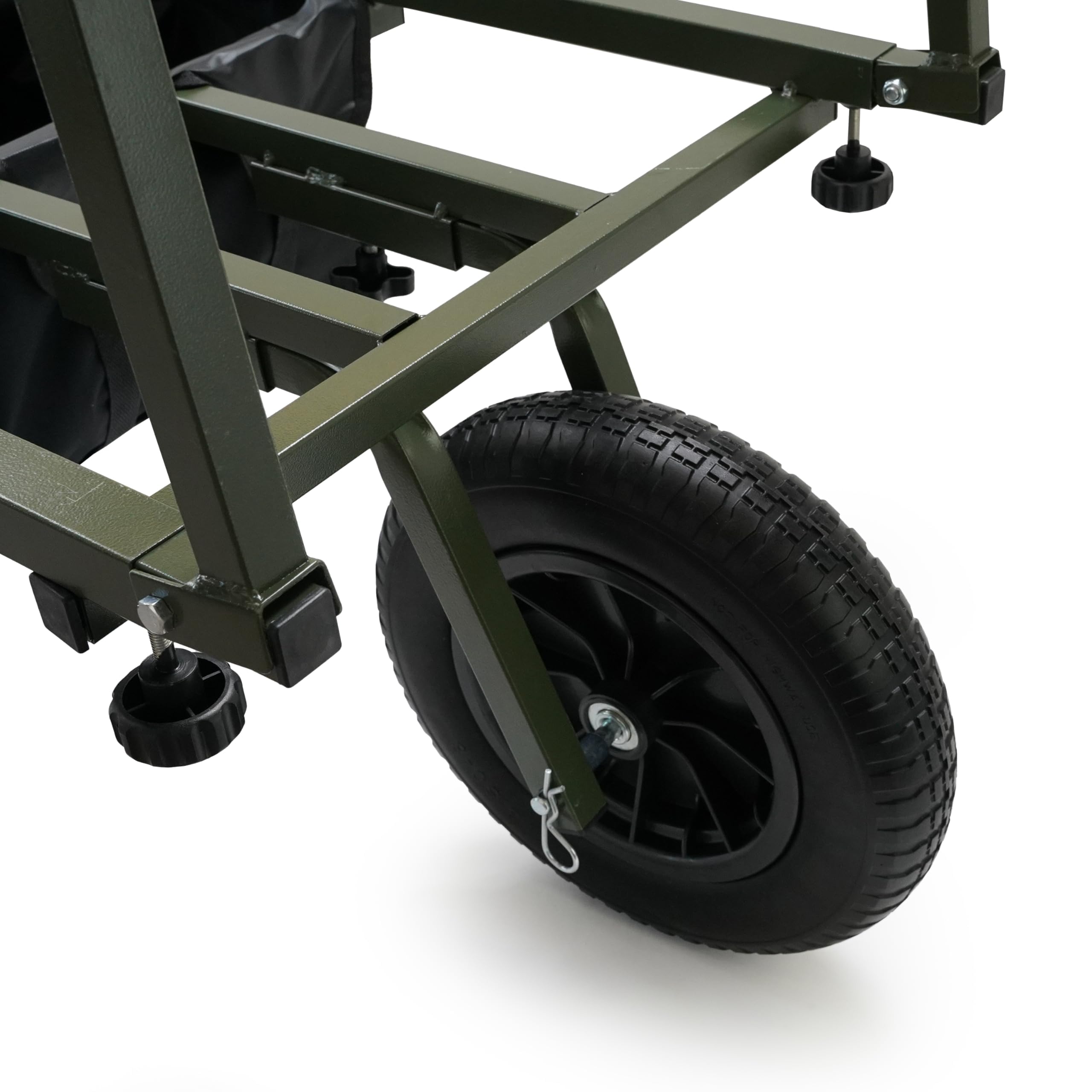 XXL Barrow - Carrello da pesca - Ruota in PU MAI Più forature - Smontabile - Regolabile - Include custodia 600Dn - Carrello per il trasporto - Carrello Viscar - Trolley - Telaio allungabile