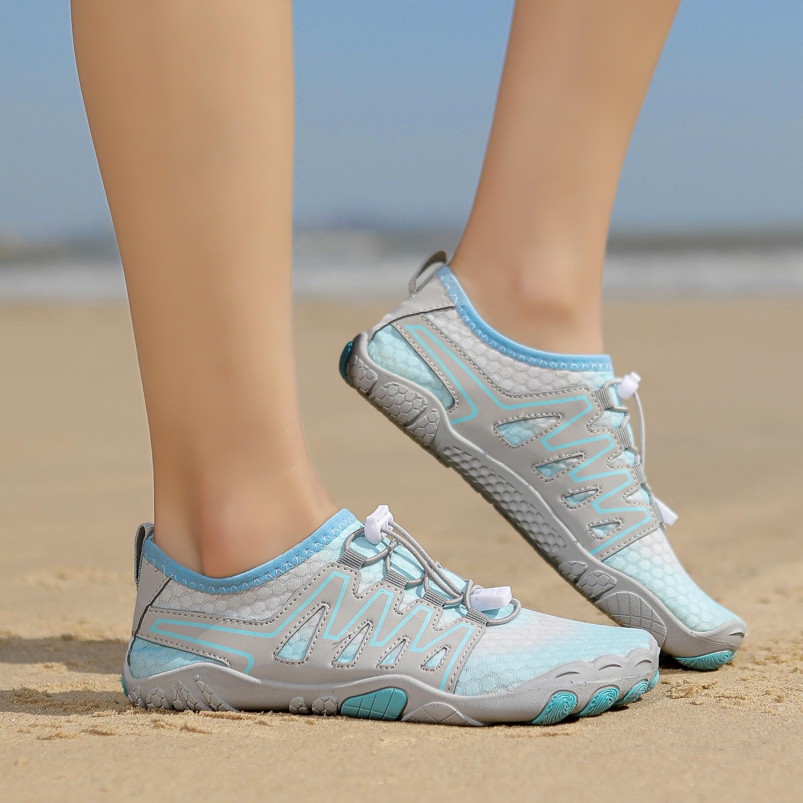 Scarpe da Scoglio Scarpe Scoglio Uomo da Acqua Donna Piscina Mare Bianche Barca Ciabatte Sportive Acquatiche Sandali per Fiume Spiaggia 37 Scarpette Vela con Sassi Water Shoes Plastica Trekking