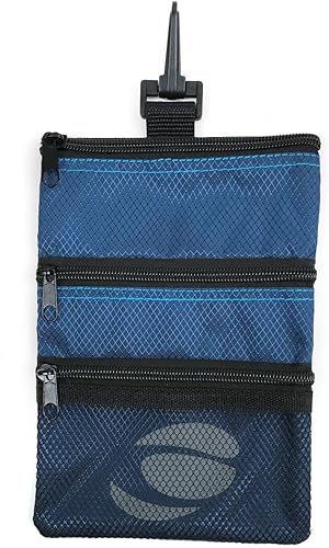 Vista 10 de Orlimar Bolsa de accesorios de golf desmontable, 3 bolsillos con cremallera para objetos de valor y accesorios de golf, se engancha a tu bolsa