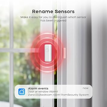 20 PCS Wireless Home Security Systems– No Monthly Fee, App & Smart Voice Control (Alexa & Google), DIY Installation, Door/Window & Motion Sensors, Compatible with Smart Life & Tuya Apps