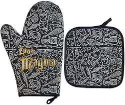 Luva Térmica Para forno Magica Presente Criativo Geek cor:Preto