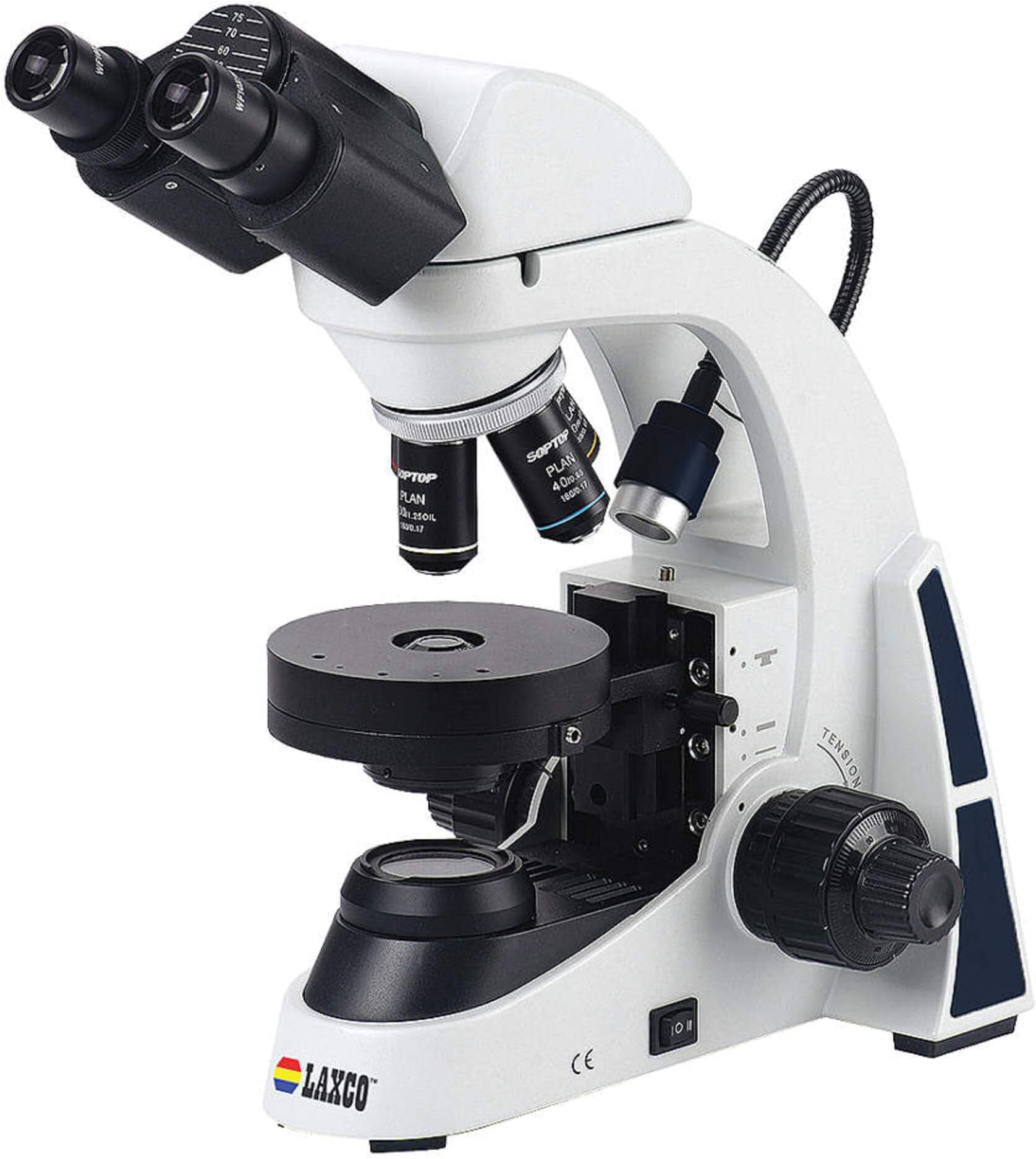 LMC-BF117-03B1 LMC Series 1000 Binocular Brightfield All-in-One Stereo/Compound Microscope, 2X/10X/40X Achro Objectives, 110V/220V