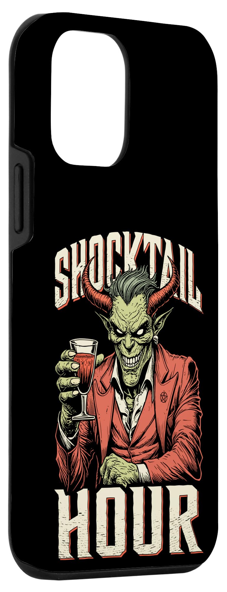 iPhone 12 mini Shocktail Hour Funny Halloween Devil Demon Hell Cocktail Case - Image 3