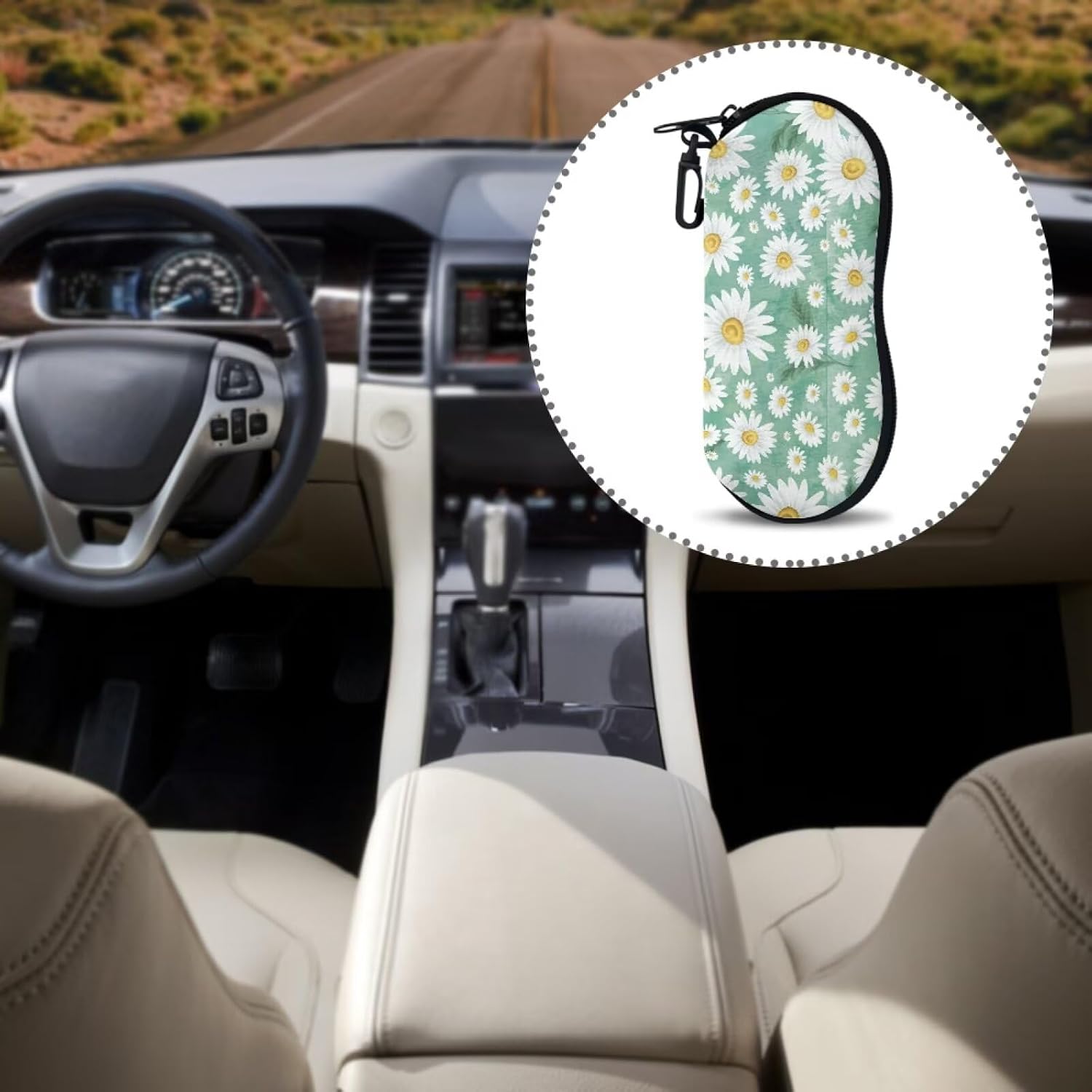 Soft Glasses Case with Belt Clip Sunglasses Case for Women Men Portable Eyeglasses Holder