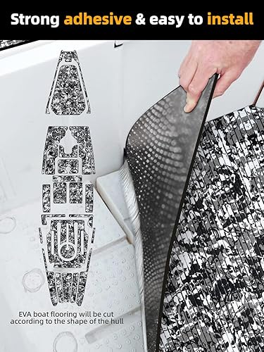 Miniatura 3 de FOCEAN Suelo de lancha de espuma EVA para lancha, cubierta de lancha, suelo marino de camuflaje autoadhesivo para barcos, yate, kayak, caravana,