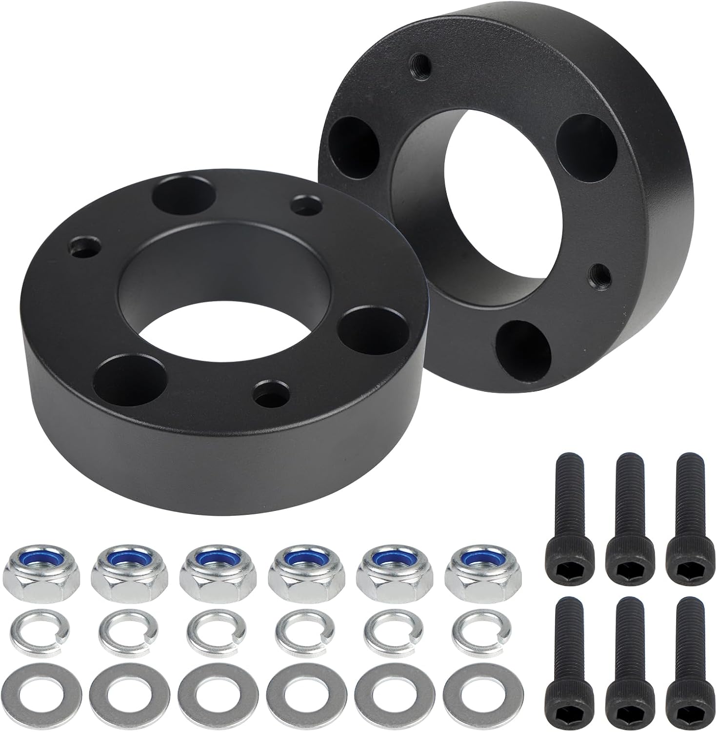 Front Leveling Lift Kit Compatible With Ford F-150 2.5 Inch Suspension Strut Spacer Spacers 2WD/4WD 2004-2023