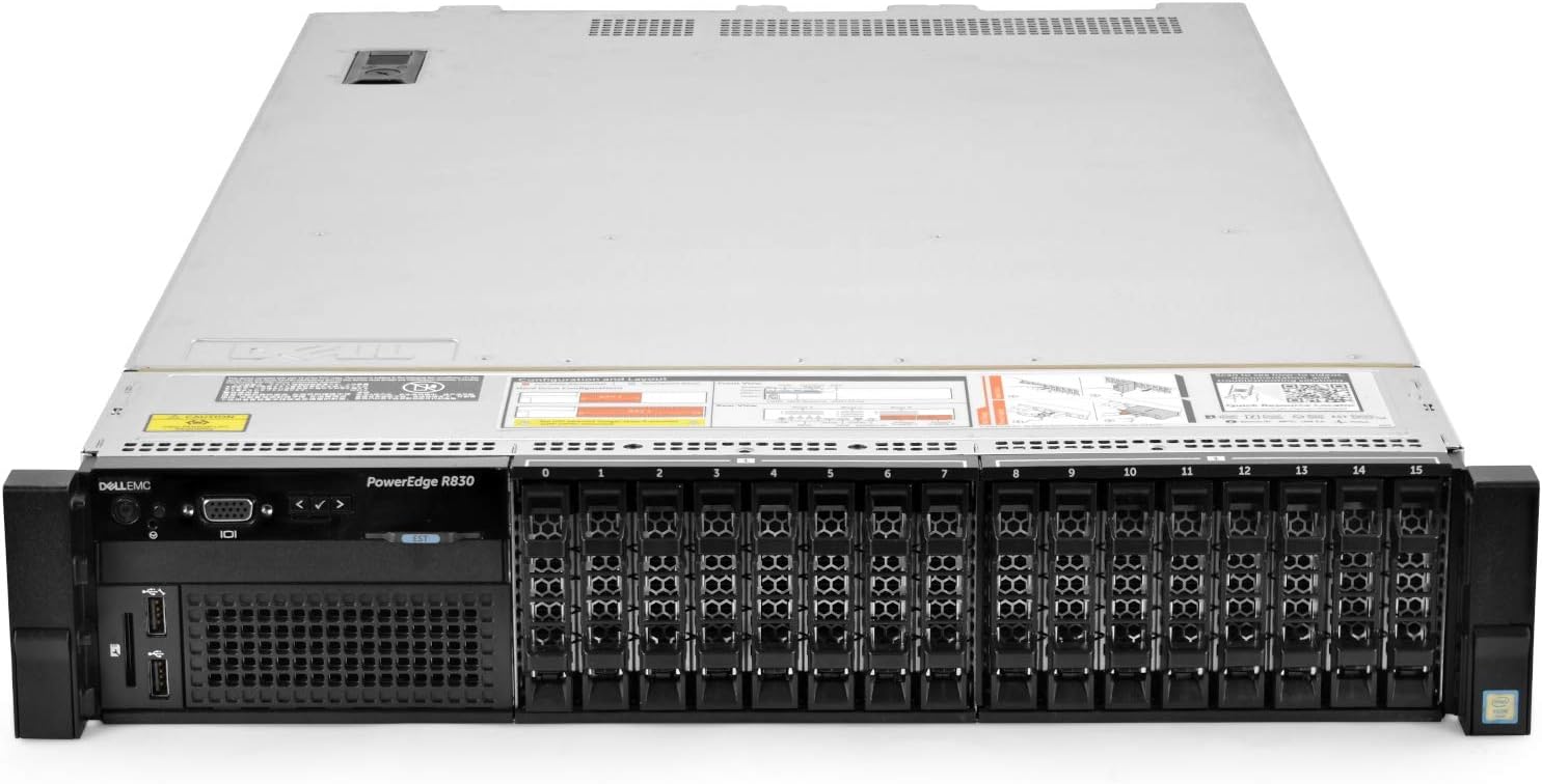 Dell PowerEdge R830 Server 2.20Ghz 56-Core 128GB 16x 300GB 15K 12G H730P Rails (Renewed)