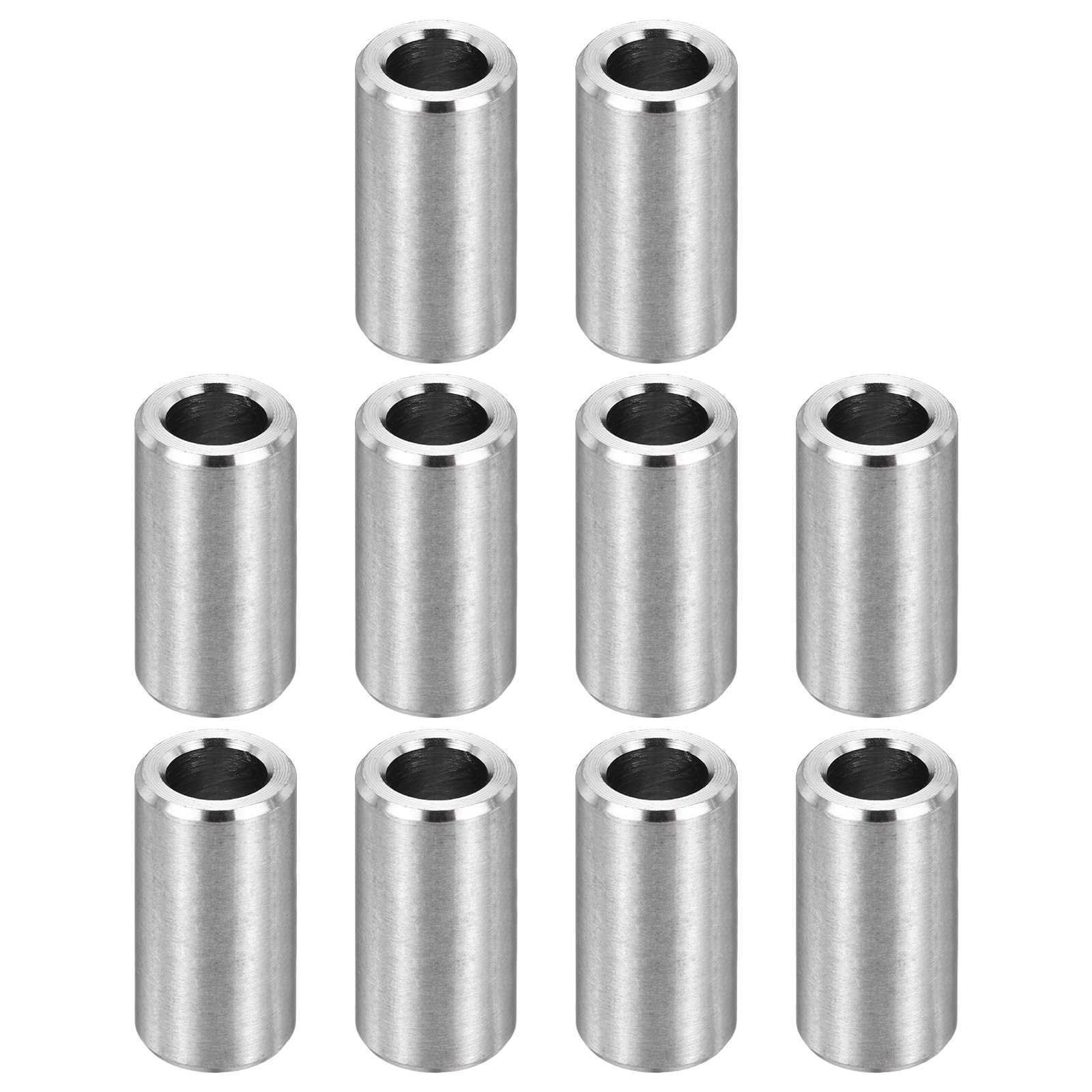 PATIKIL M6 Stainless Steel Spacers, 12Pcs Metal Spacer 6mm ID x 10mm OD x 20mm L Screw Standoff for 1/4" or M6 Screw