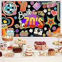 Vista 5 de Lofaris 70s Banner - Back to The 70’s Party Decorations, Retro Disco Theme Photography Background for Birthday Party, Studio Photo Booth Props