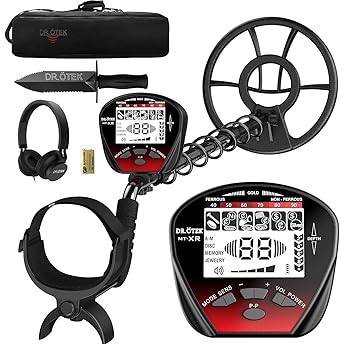 DR.ÖTEK Metal Detector for Adults Professional and Heavy Duty Shovel Sand Sifter for Beach