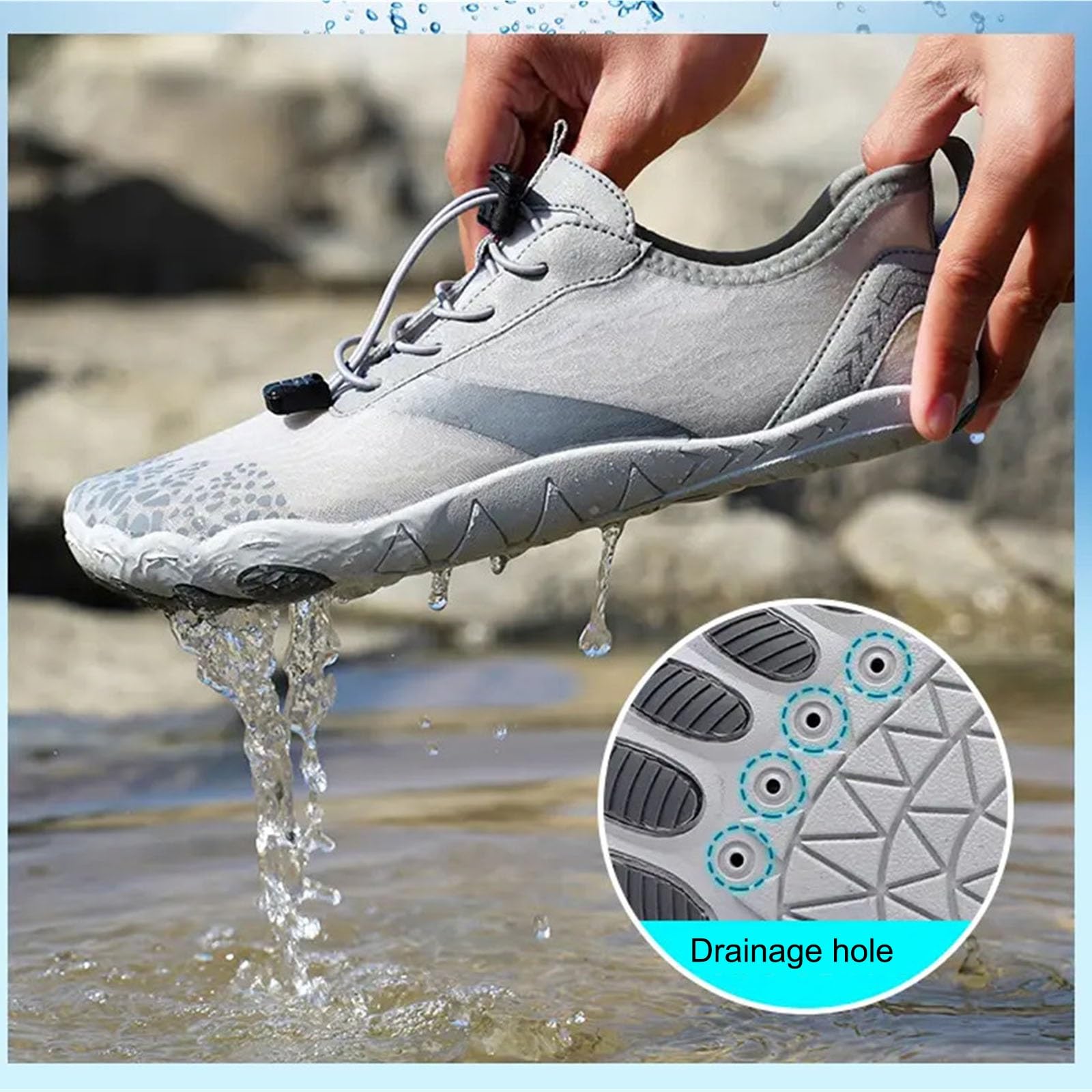 Escursionismo Scarpe Barefoot Regolabili Scarpe Da Scoglio Per Donna Uomo Outdoor Spiaggia Barefoot Shoes Traspiranti Asciugatura Rapida Per La Pesca