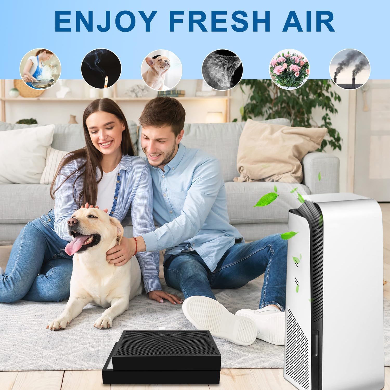 7400 Smart Air Filter Replacement Compatible with Blueair 7400 series Air Purifier For 7440i 7470i and 7410i air purifiers - 2pack - Image 4