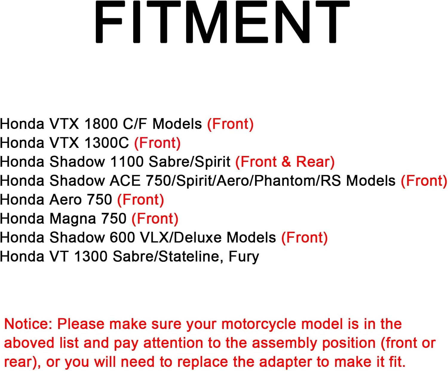FATECIM Motorcycle Front Foot Pegs Pedals Rests Highway Mini Boards Floorboards Male Mount for Honda VTX 1800C 1800F 1300C Shadow VLX 600 Sabre Spirit Phantom Aero Fury Magna Stateline Black