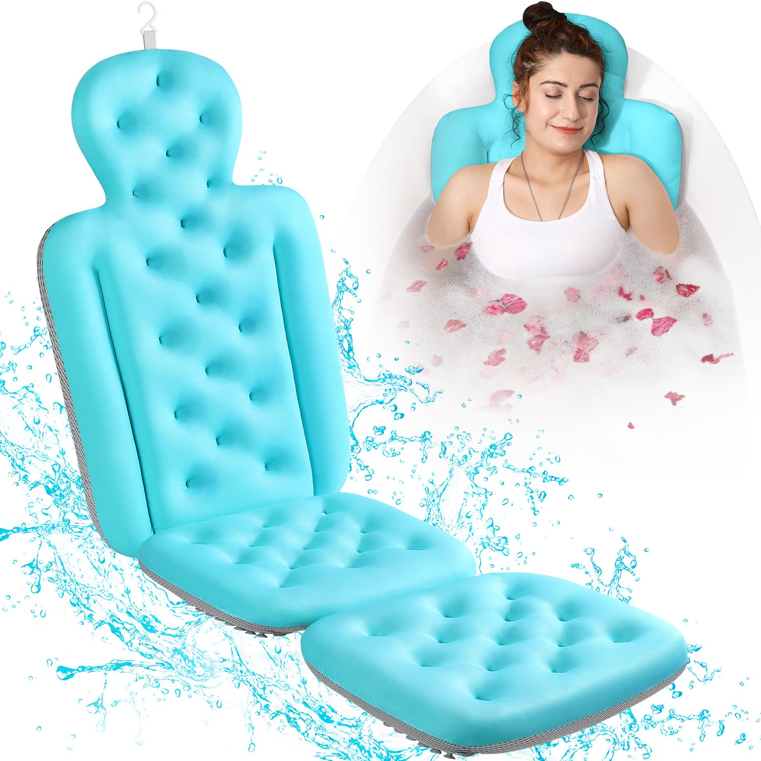 Full Body Bath Pillow For Tub, Luxury Bathtub Pillow Curacao - View #10