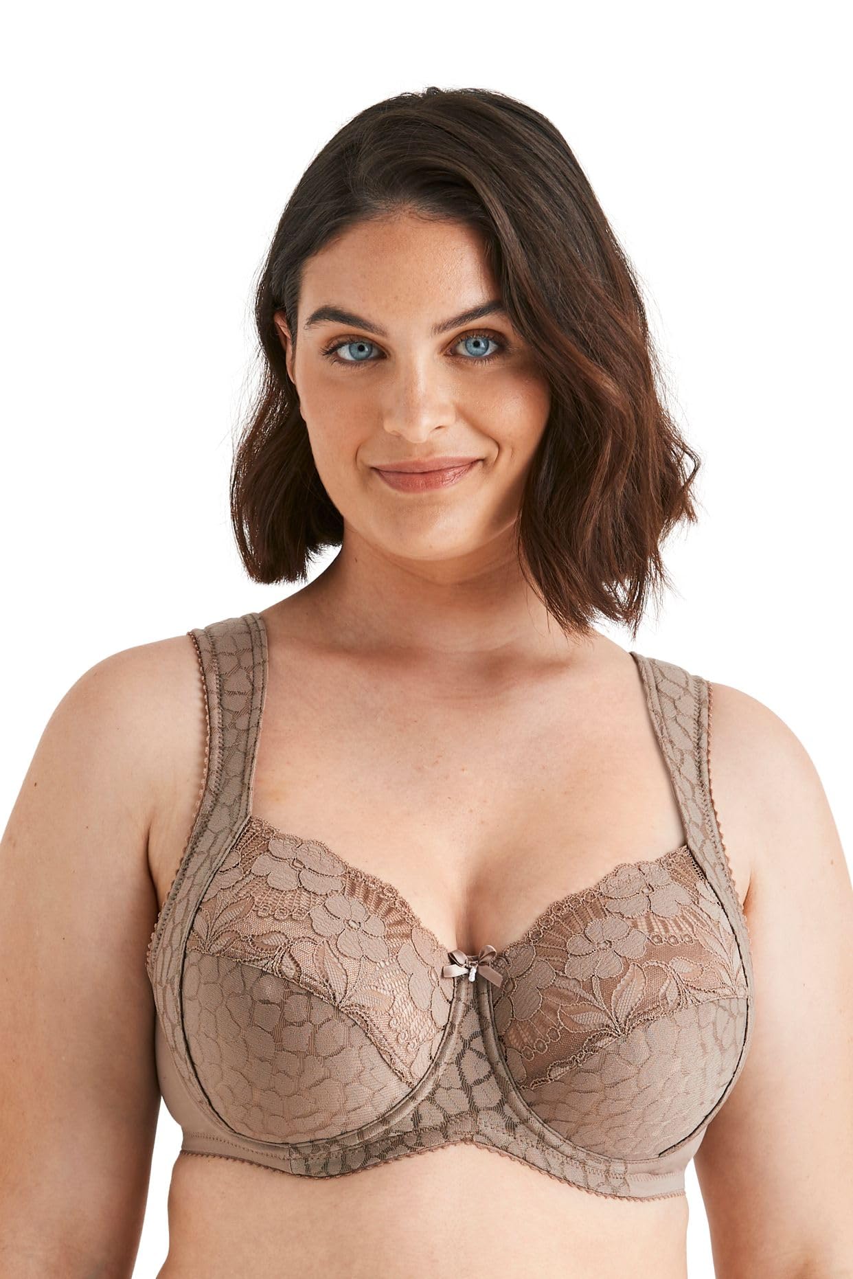 Miss Mary of Sweden Jacquard & Lace Womens Underwired Bra with Side Support