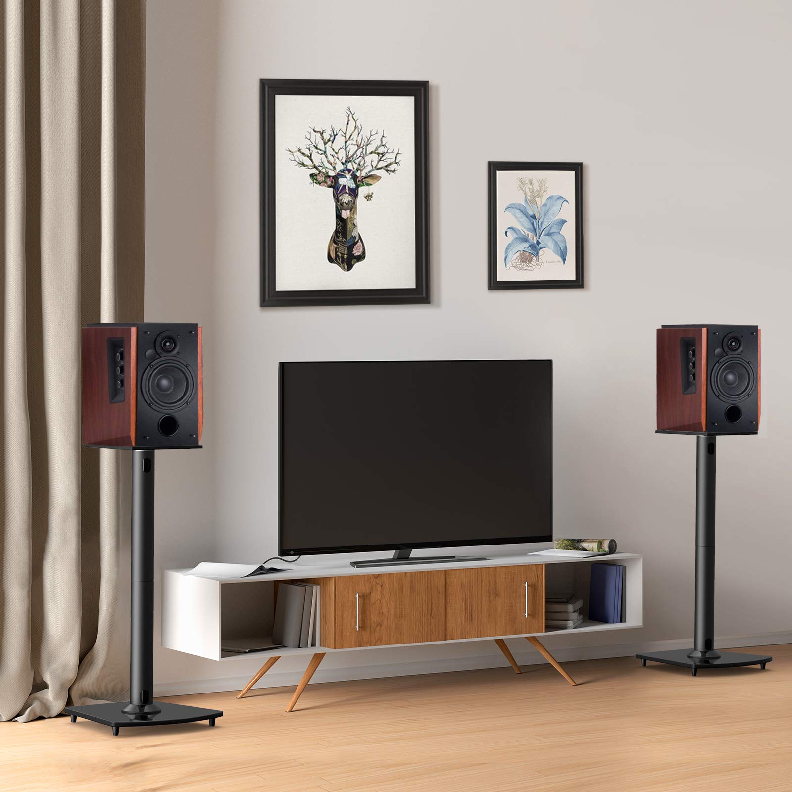 Surround Sound Speaker Stands 26 Inch Holds Satellite Speakers