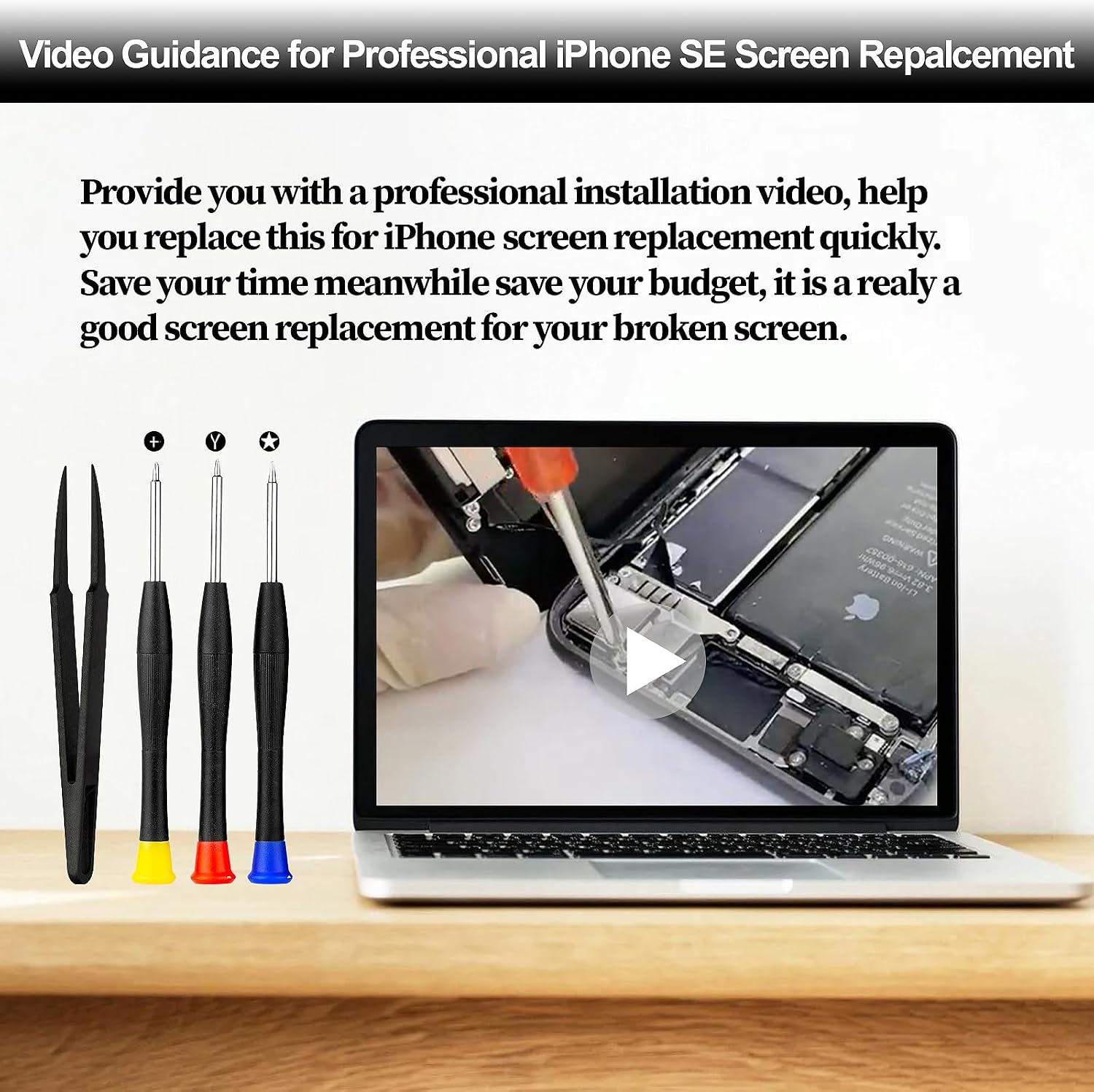 for iPhone SE 2022/ 3rd Generation Screen Replacement Black 4.7 inch, LCD Display Touch Frame Digitizer Full Assembly Repair Tool Kits A2783 A2595 A2785 A2782 A2784