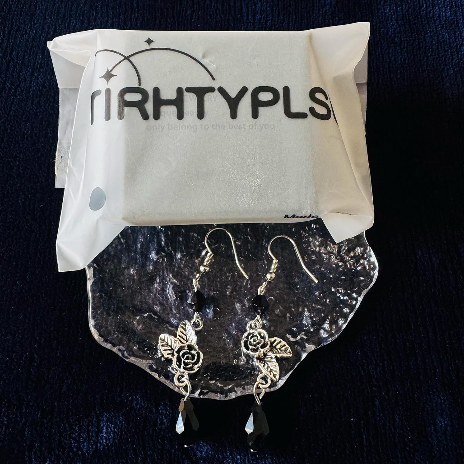 Vintage Rose Flower Earrings Rose Dangle Earrings for Women Gothic Black Rose Flower Drop Earrings Statement Jewelry - Image 8