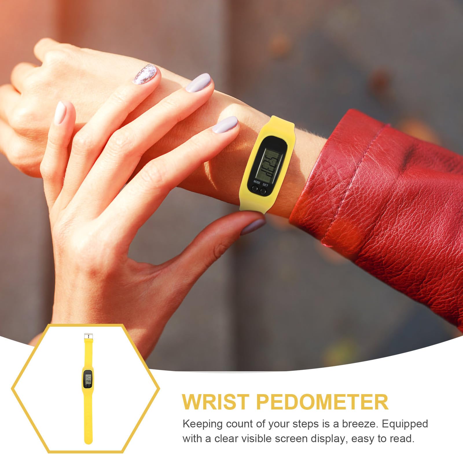 iplusmile Reloj Podómetro de Pulsera de Silicona Pequeño y Ligero Contador de Pasos Fácil de Operar Adecuado para Caminar y Hacer Ejercicio