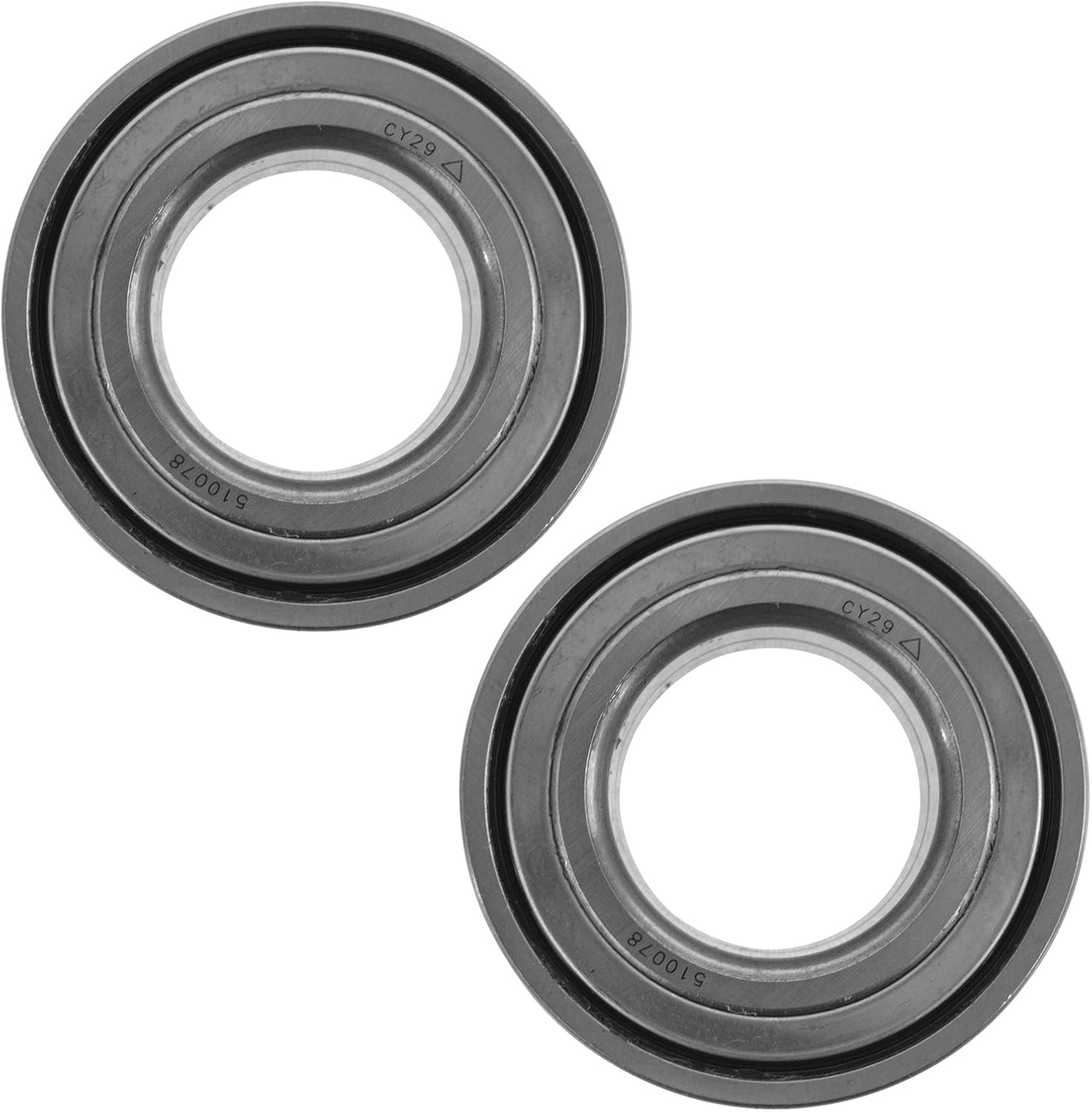 TRQ Front Wheel Bearing Set Compatible with 2001-2006 Hyundai Elantra 2003-2008 Tiburon 2004-2009 Kia Spectra 2005-2009 Spectra5