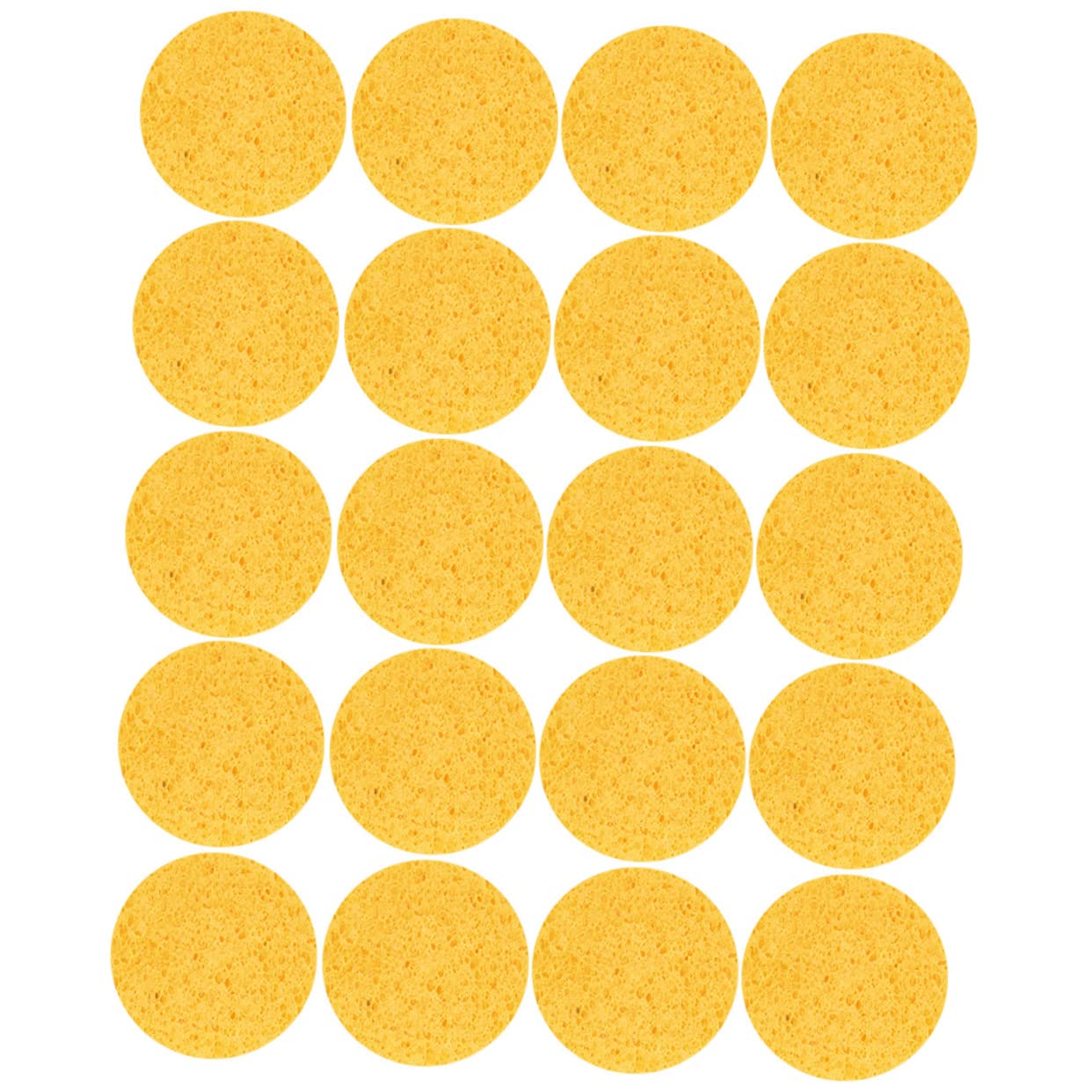 DECOMELODY 20pcs Makeup Sponges Soft Expandable Facial Cleaning Pulp for Makeup Removal for Foundation Application and Daily Skincare Routine