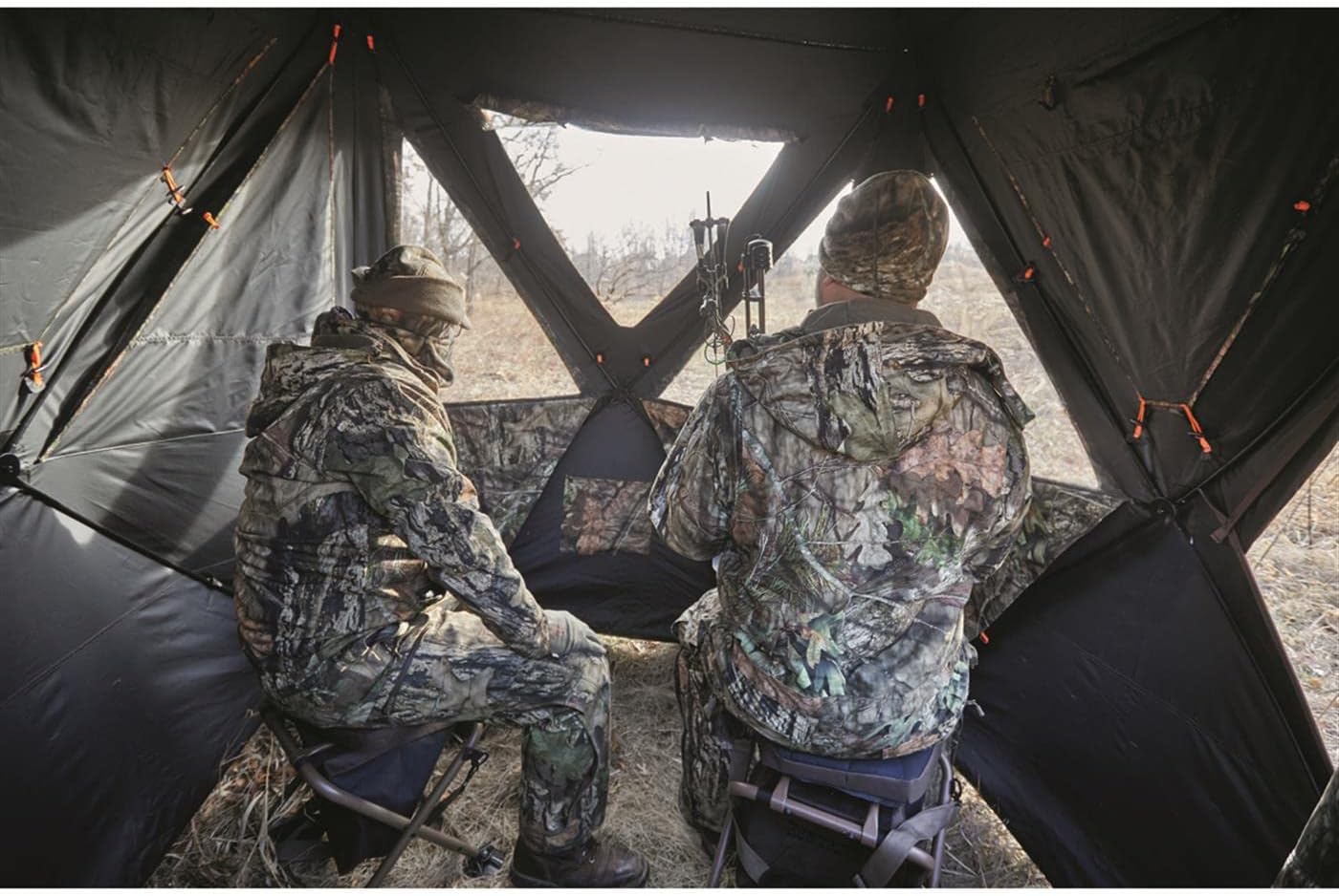 Guide Gear Flare XL Tall Hunting Ground Blind, See-Through, 360 View, 2-3 Person Pop-up Tent, Turkey, Duck, Deer Hunting Gear Equipment Accessories, Mossy Oak Break-Up Country : Sports & Outdoors