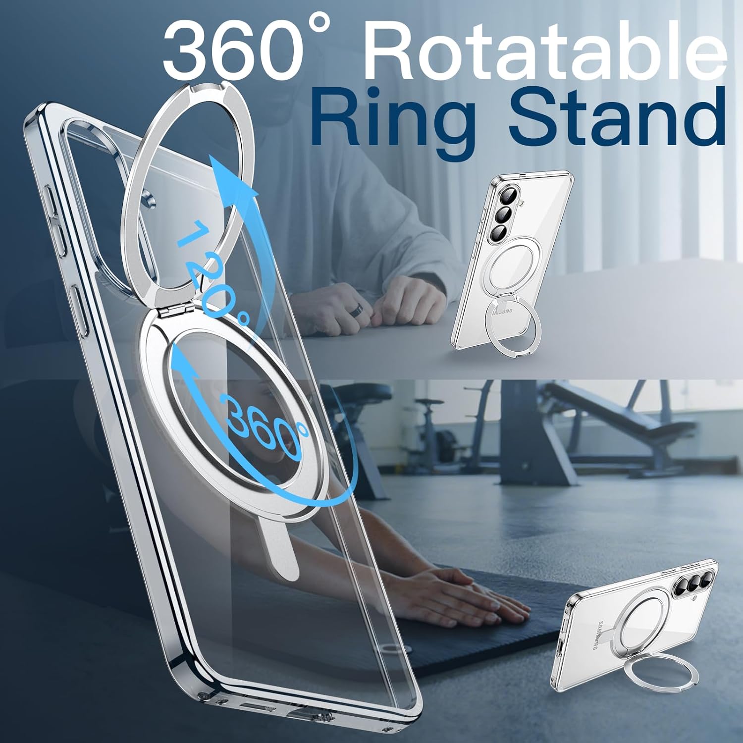 المتطور - جيتك جراب حلقي قابل للدوران 360 درجة لموبايل سامسونج... - view 3