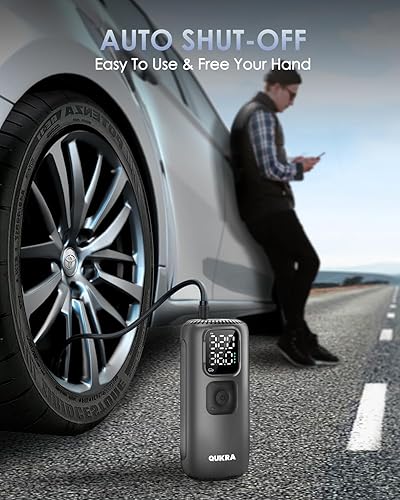 Miniatura 3 de Inflador de neumáticos T22, compresor de aire portátil, bomba de aire de 160 PSI, bomba de neumáticos inalámbrica automática 3 veces más rápida,