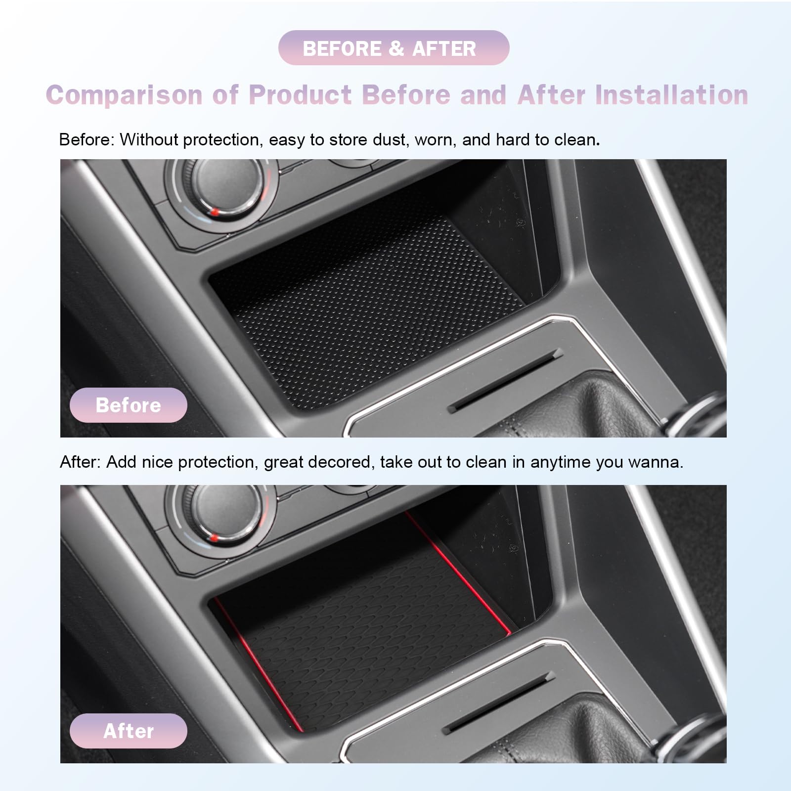 LUWU Anti-Rutsch Matten Set Für VW Taigo/Nivus 2021-2025 - 13-teilig In Weiß