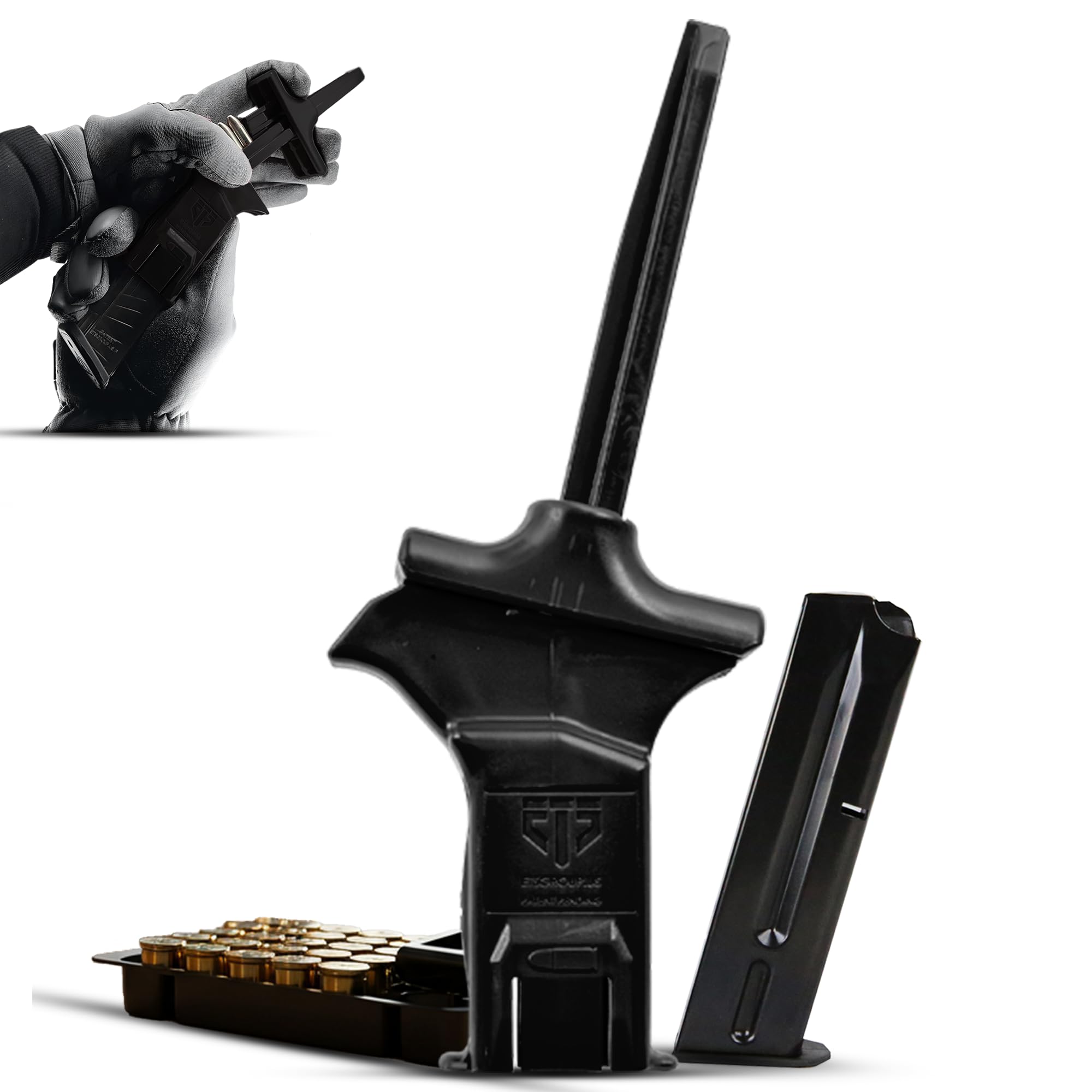 ETS Speed Loader for Glock Magazines 9mm 40 SW and More CAM Gen II Black