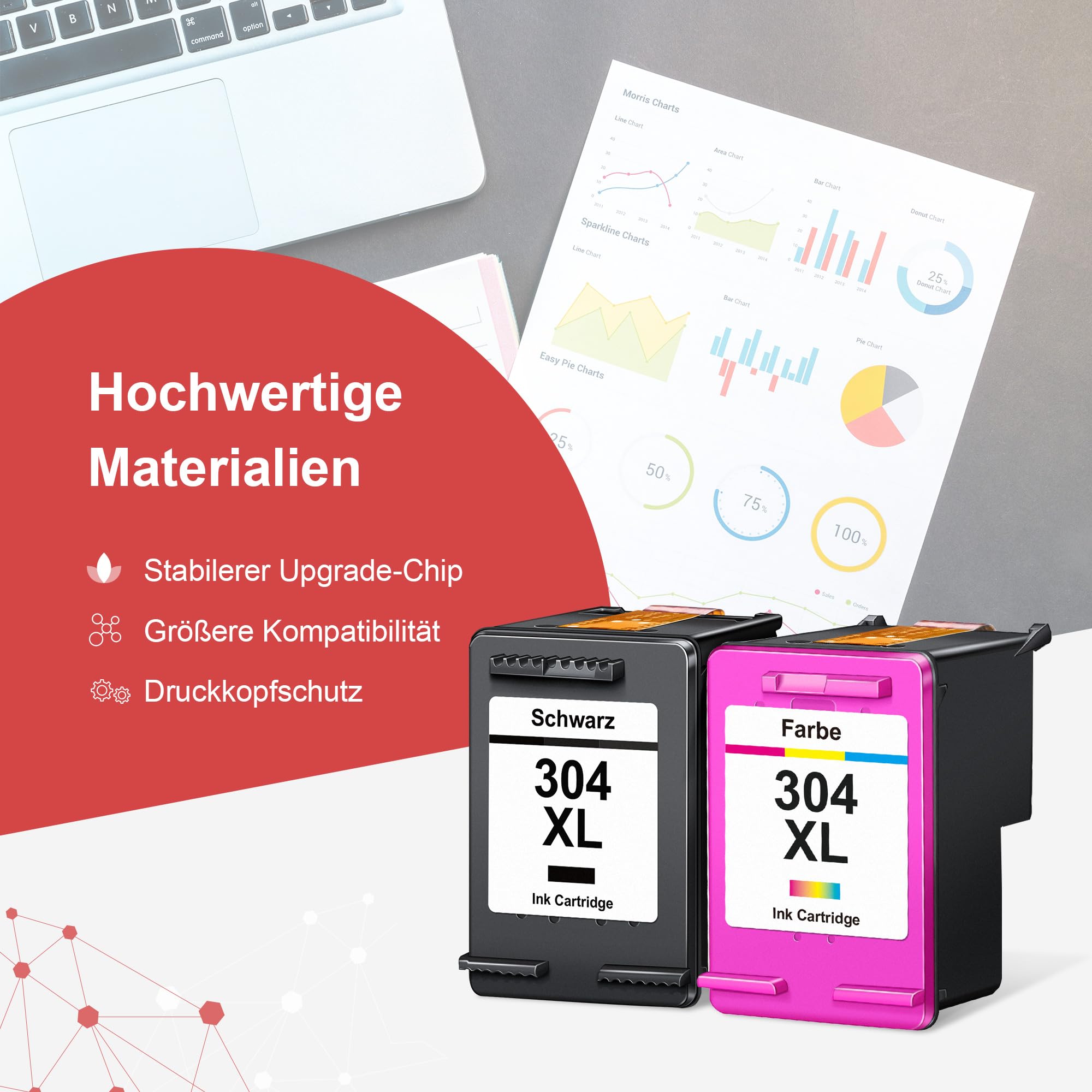 COLORETTO 304XL Negro Tinta Para HP 304 XL DeskJet 3760 3762 DeskJet 2600 2620 2630 3700 3720 3730 3750 3735 Envy 5000 5010 5020 5030 Cartuchos De Tinta Para HP 304 XL 304 Negro Pack - View #9