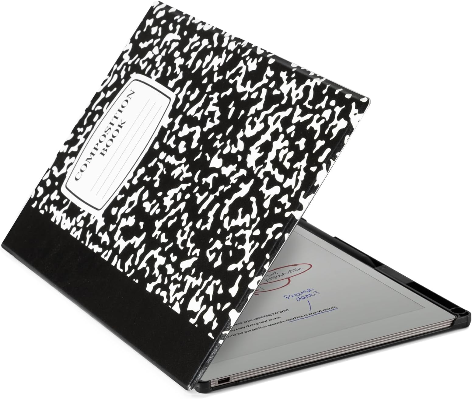 CoBak ケース Remarkable Paper Proカラータブレット用 - スマートオートスリープ/ウェイクフォリオ軽量保護カバー ペンホルダーとペン先ホルダー内蔵 11.8インチ 2024年リリース (ブラックノートブック)