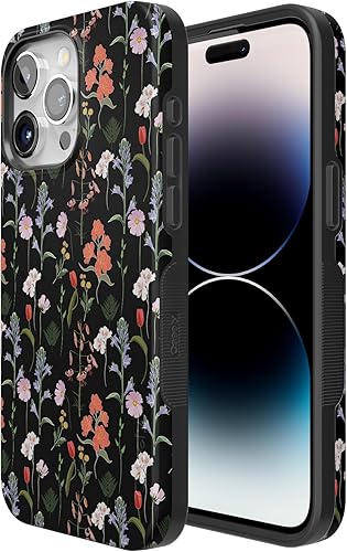 Vista 3 de Casely Funda para iPhone 15 Pro Jardín Secreto Flores mixtas Funda atrevida Compatible con MagSafe y botón de acción Jardín Secreto Floral
