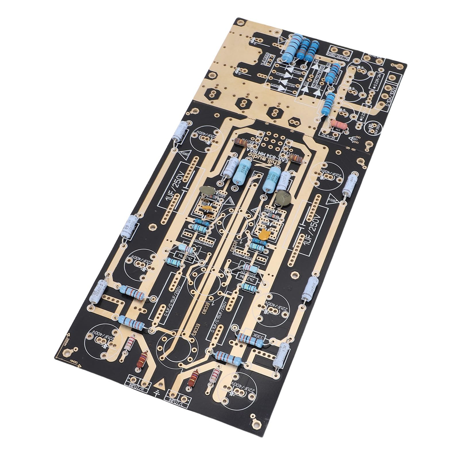 Duokon Scheda Amplificatore di Potenza Scheda Amplificatore Fono PCB per Tubi ECC83 5,12 X 11,22 Pollici Equalizzazione RIAA 3 Prese per Tubi Giradischi Audio Fai da Te per l'ascolto di Vinili